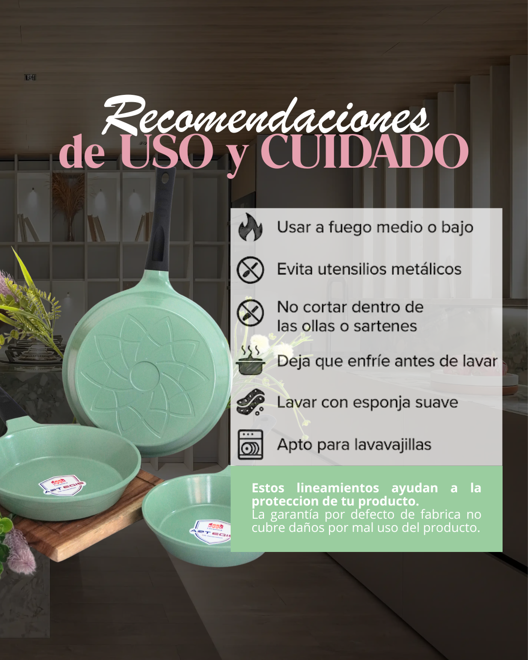 Sarten de Ceramica Becky - AMEXICOOK 3 pz