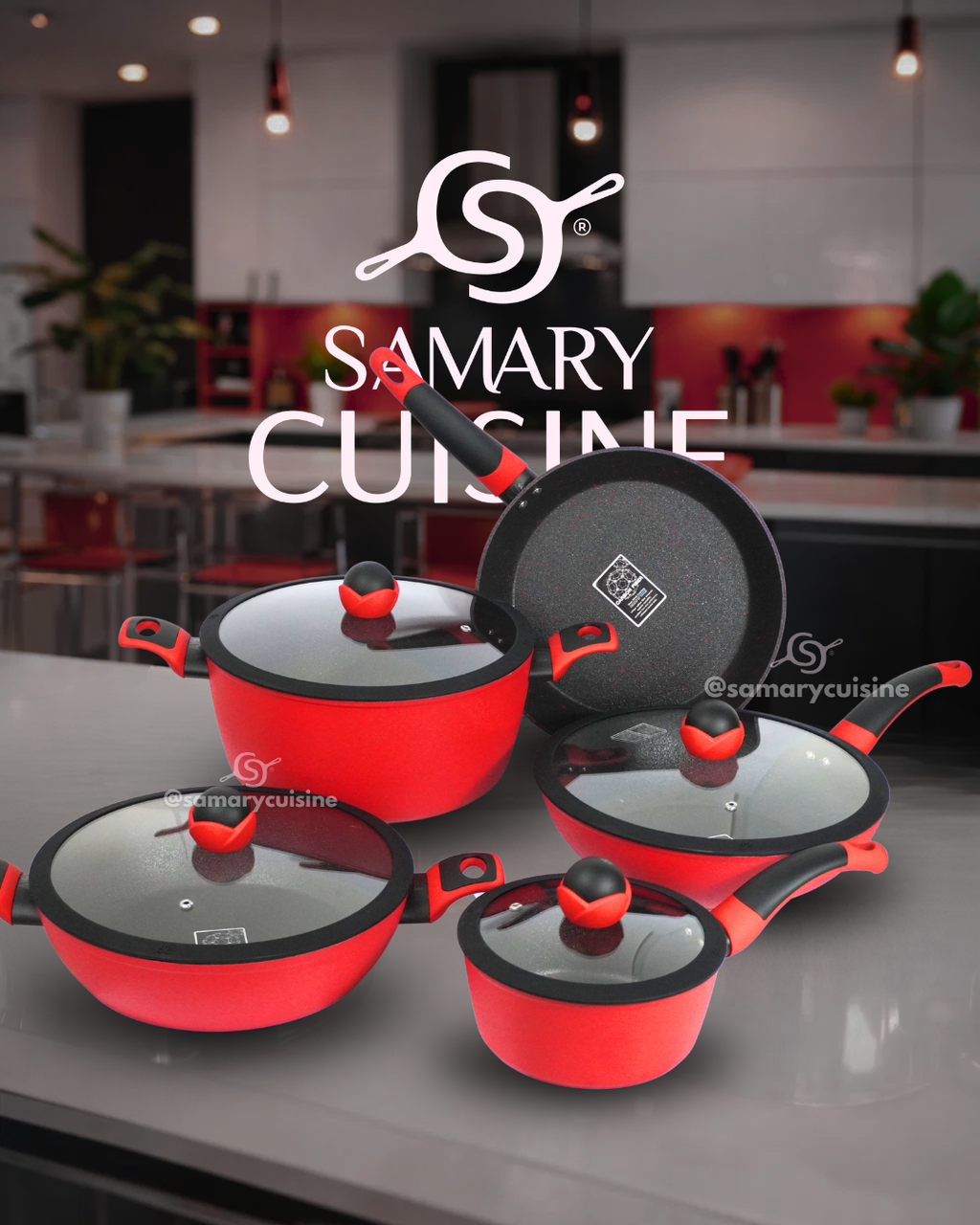 Batería de Cerámica Antiadherente Aurora - ALFA 9 pz