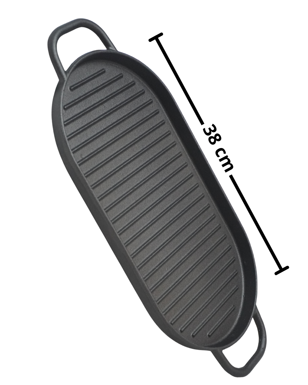 Grill Ovalado 38, 42  cm de hierro c/ tabla - GRILL