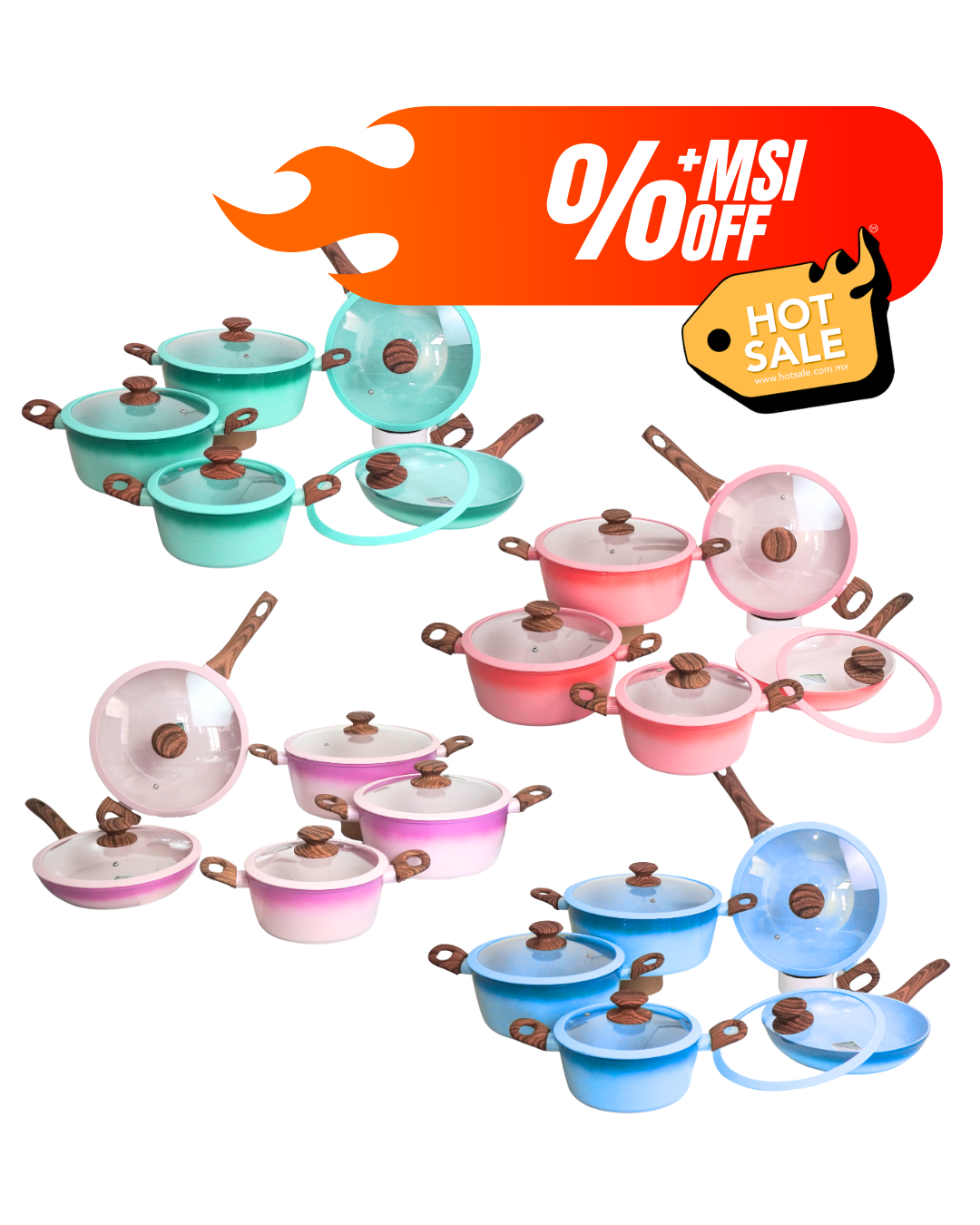 Batería de cocina  Kung Fu Master - 10 pz Antiadherente