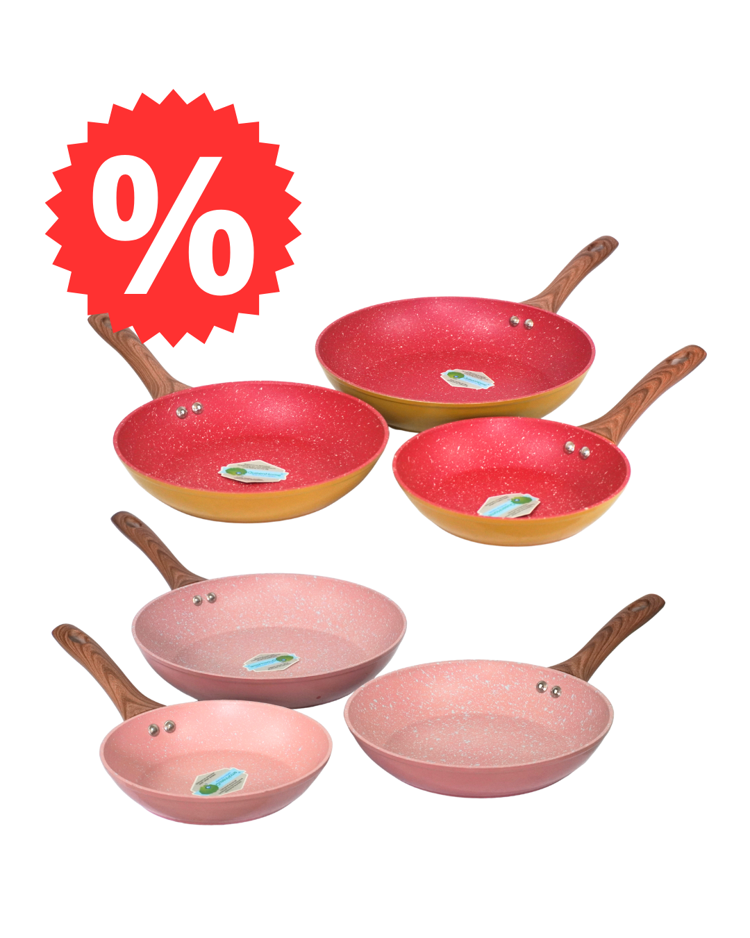 PROMO Set de Sartenes de Cerámica Antiadherente  Manchester - ALFA 3 pz