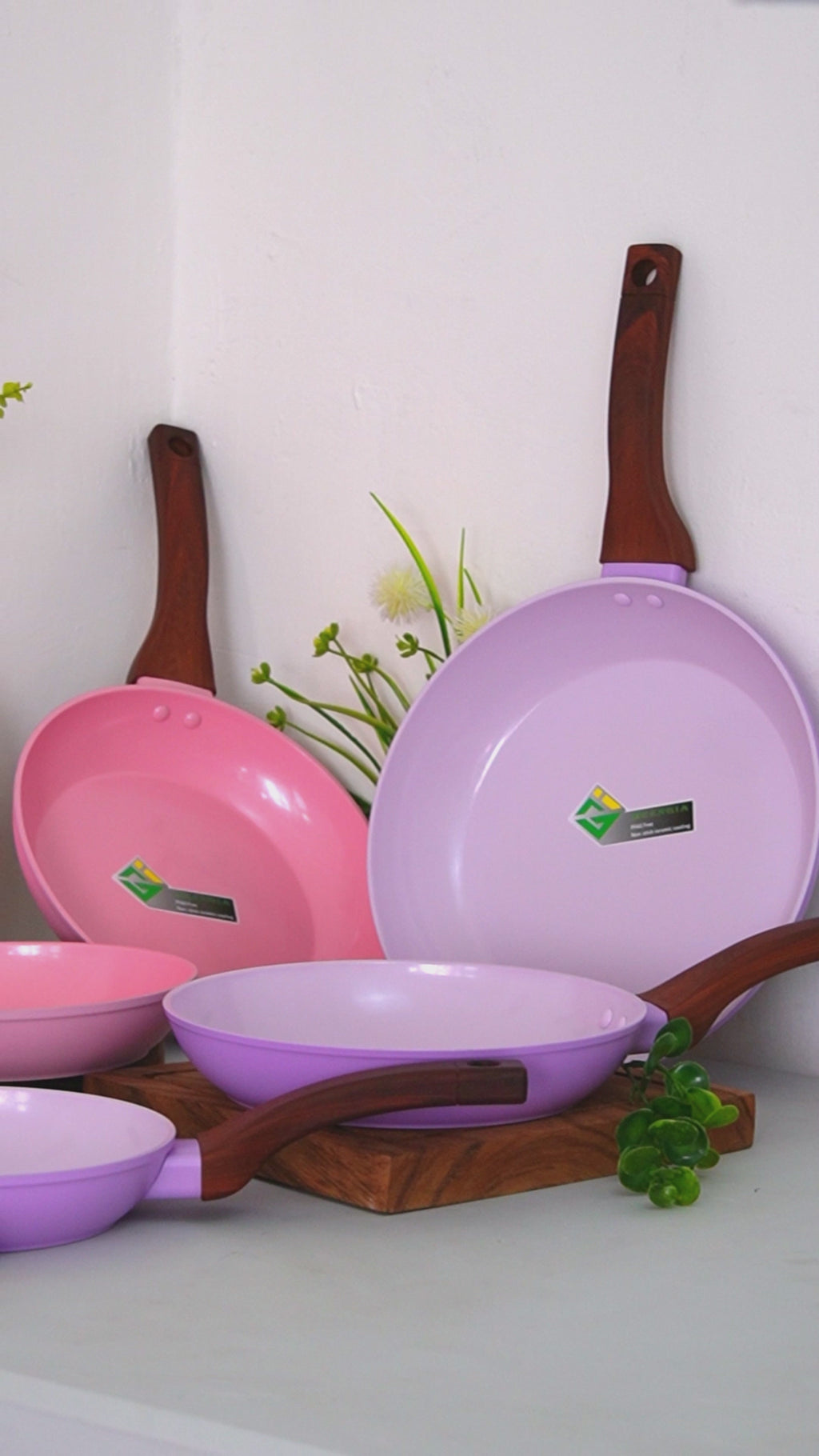 Juego De Sartenes Alfa Imperial 20, 24 Y 28 Cm De Ceramica