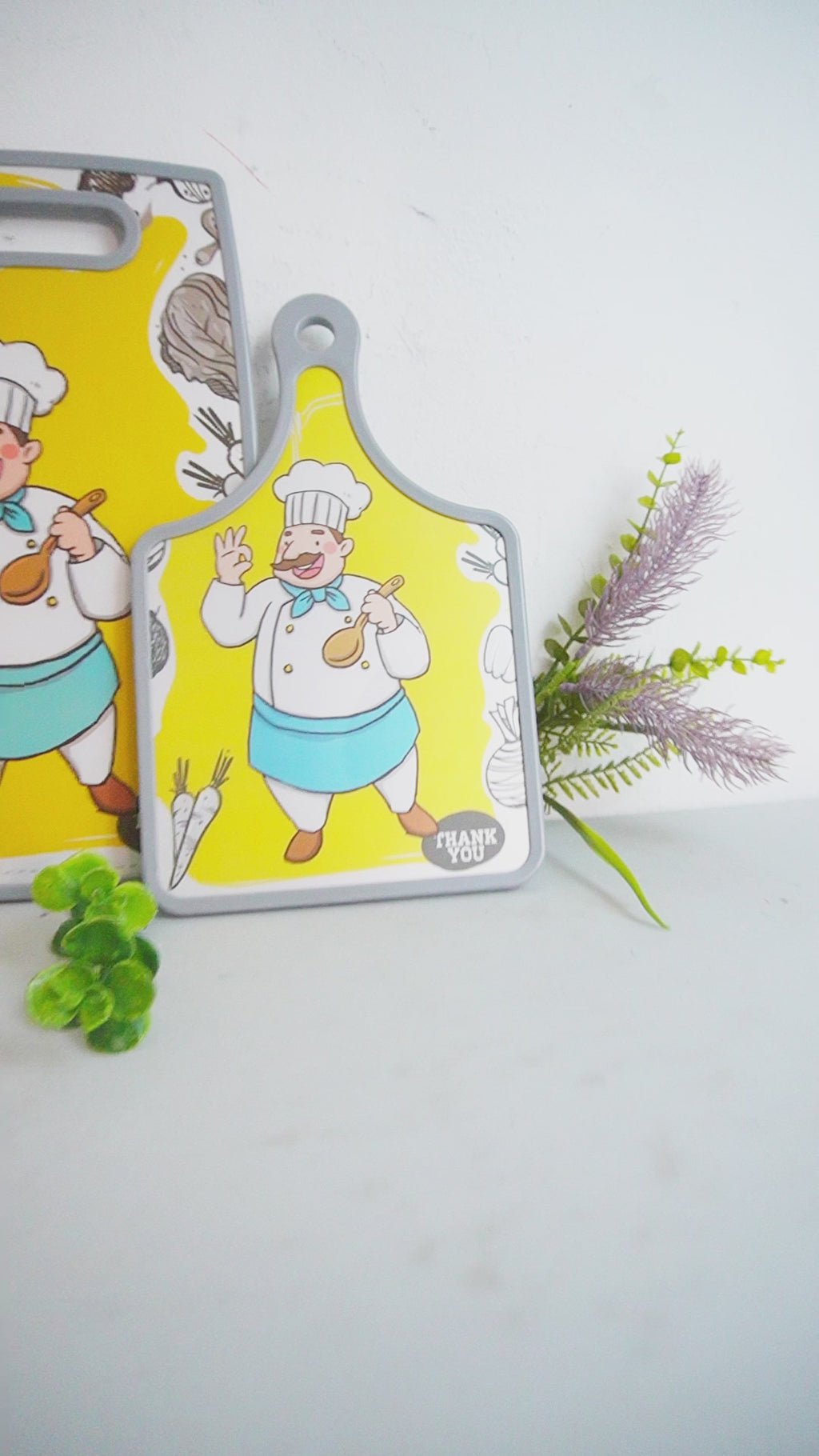 Duo de tabla para picar. Para cocina Plástico + cuchillo