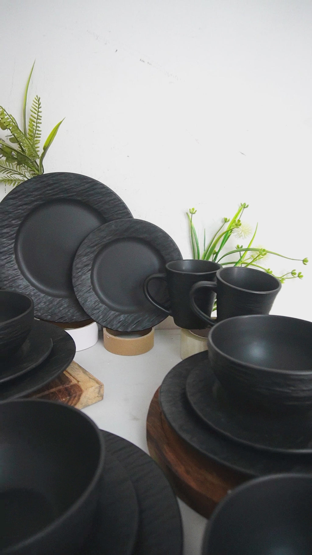 Vajilla Lava Stone 16 pz